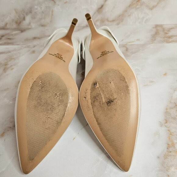 LUXE Especially Yours Ivory Bejeweled Bow Heels, Size 11 - Picture 5 of 8